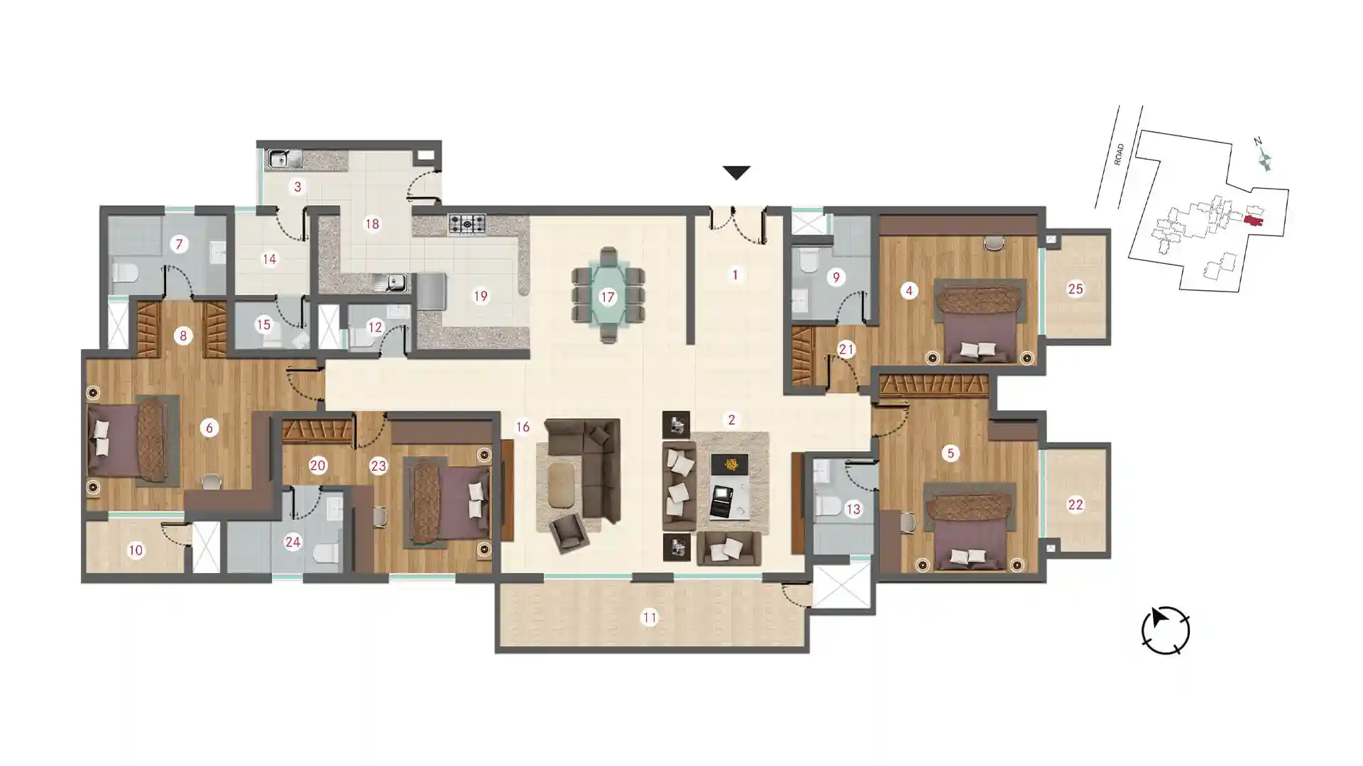 Century Ethos Hebbal 3 BHK floor plan